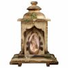 Immagine di Natività Presepe minimalista Oriente con Capanna Lanterna e luce 12 cm legno