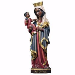 Immagine di Madonna Nera di Altötting Original cm 12 (4,7 inch) Statua dipinta ad olio in legno Val Gardena