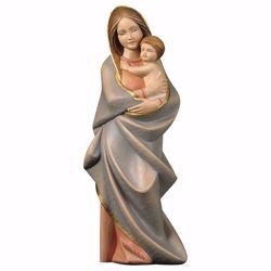 Picture of Madonna with Child cm 25 (9,8 inch) wooden Statue Modern Style oil colours Val Gardena