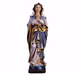 Immagine di Madonna Immacolata che prega cm 20 (7,9 inch) Statua dipinta ad olio in legno Val Gardena