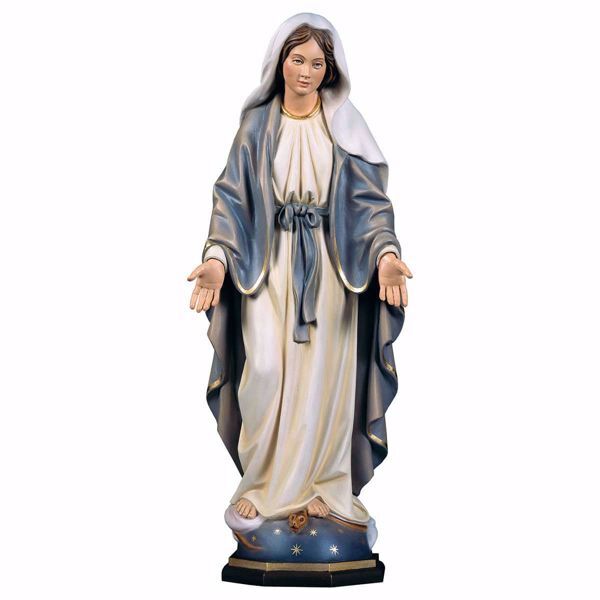 Picture of Miraculous Virgin Mary cm 35 (13,8 inch) wooden Statue oil colours Val Gardena