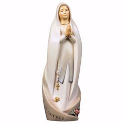 Immagine di Madonna Nostra Signora di Lourdes Moderna cm 12 (4,7 inch) Statua dipinta ad olio in legno Val Gardena