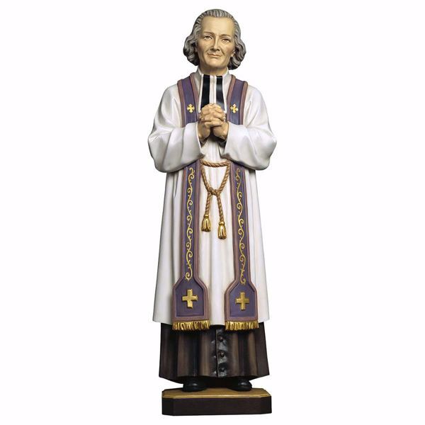 Imagen de Estatuilla San Juan María Vianney 12 cm madera