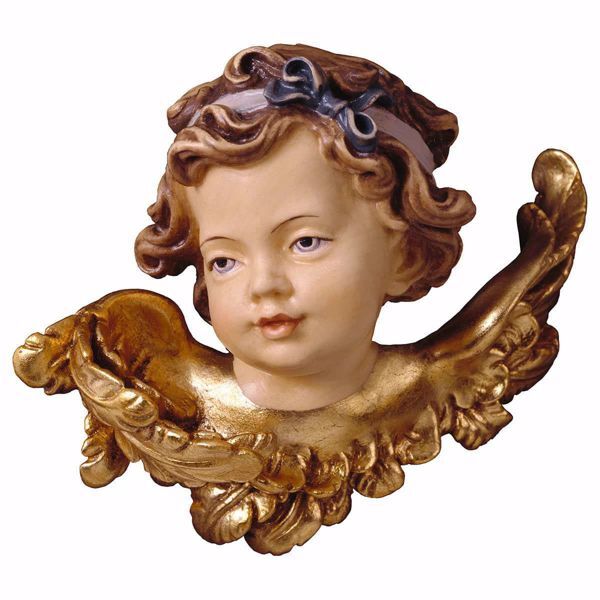 Picture of Angel head with jib right 10 cm (3,9 inch) oil painted wood