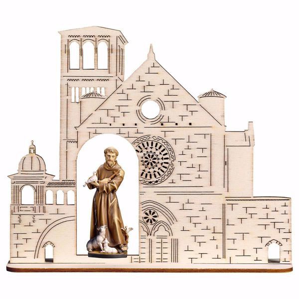 Immagine di Statuetta San Francesco 13,5x16,5 cm legno