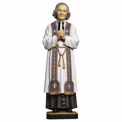 Picture of Saint John Vianney parish priest of Ars wooden Statue cm 140 (55,1 inch) painted with oil colours Val Gardena