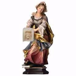 Immagine di Statua Santa Veronica da Gerusalemme con sudario cm 20 (7,9 inch) dipinta ad olio in legno Val Gardena