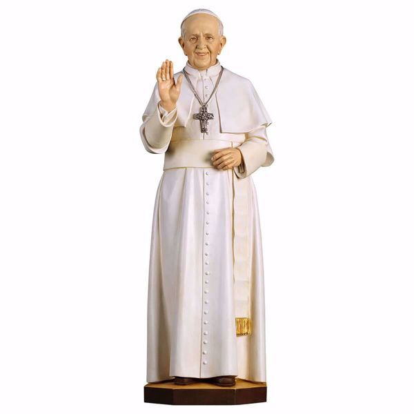Imagen de Estatua grande Papa Francisco 100 cm madera