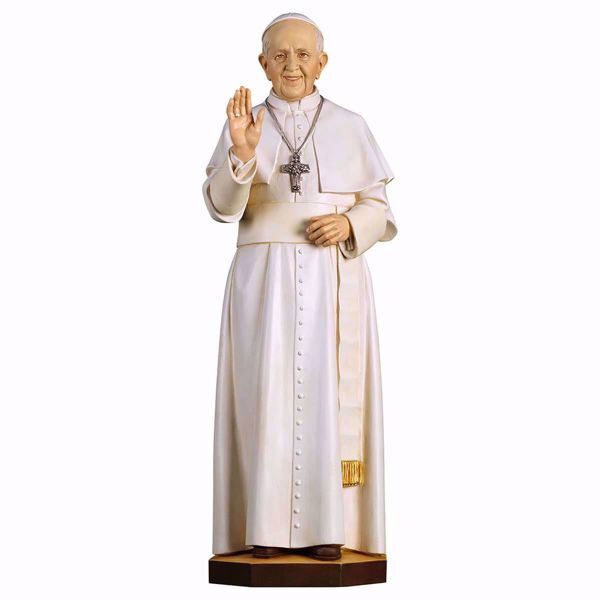 Imagen de Escultura Papa Francisco 18 cm madera