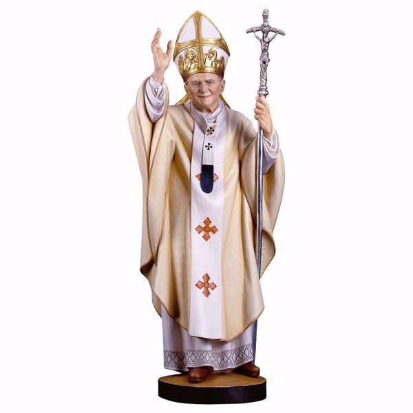Imagen de Estatua grande Juan Pablo II 140 cm madera