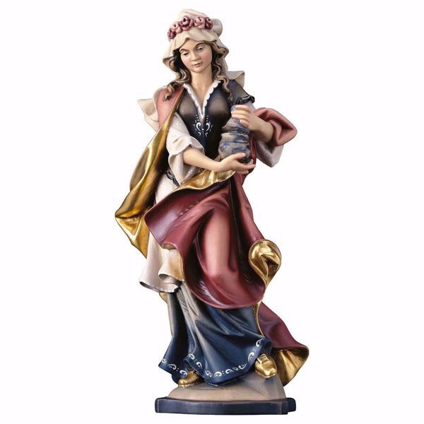 Immagine di Statua Santa Maria Maddalena con balsamario cm 25 (9,8 inch) dipinta ad olio in legno Val Gardena