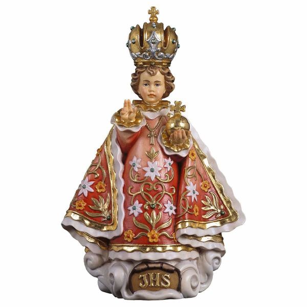 Immagine di Statuetta Gesù Bambino di Praga rosso 7 cm legno
