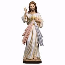 Immagine di Gesù Cristo Misericordioso cm 46 (18,1 inch) Statua dipinta ad olio in legno Val Gardena