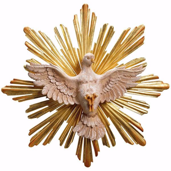 Immagine di Colomba dello Spirito Santo e raggiera 25/45 cm legno