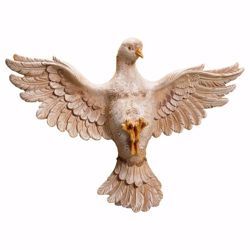 Picture of Dove of the Holy Spirit without Aureole cm 10x13 (3,9x5,1 inch) wooden Sculpture painted with oil colours Val Gardena