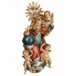 Picture of Glorious Holy Trinity without Aureole cm 12 (4,7 inch) wooden Sculpture painted with oil colours Val Gardena