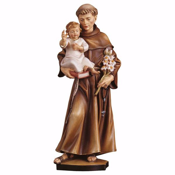 Picture of Saint Anthony of Padua wooden Statue cm 60 (23,6 inch) painted with oil colours Val Gardena