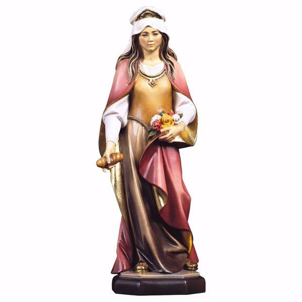 Immagine di Statua grande Santa Elisabetta d´Ungheria70 cm legno