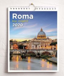 Imagen de Calendario da tavolo e da muro 2025 Roma San Pietro by night cm 16,5x21