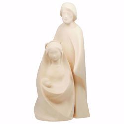 Picture of Joy Nativity Scene Set 2 Pieces cm 12 (4,7 inch) wooden block Crib modern style Holy Family natural colour Val Gardena