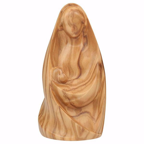 Imagen de Madonna Nuestra Señora de la Alegría sentada cm 12 (4,7 inch) Estatua coloración natural madera Val Gardena