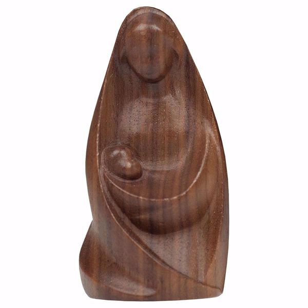 Imagen de Madonna Nuestra Señora de la Alegría sentada cm 8 (3,1 inch) Estatua coloración natural madera Val Gardena