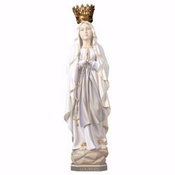 Imagen de Corona para Madonna Nuestra Señora de Lourdes Diam. cm 1 (0,4 inch) Estatua pintada al óleo madera Val Gardena
