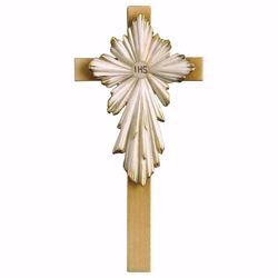 Picture of First Communion Holy Cross cm 13x6 (5,1x2,4 inch) wooden Wall Sculpture painted with oil colours Val Gardena