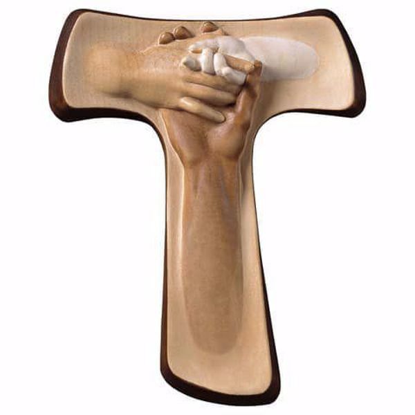 Immagine di Croce Tau della Pace 15x12 cm legno piccola