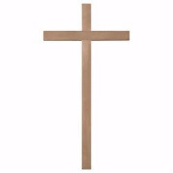 Picture of Smooth Cross cm 124x62 (55,9x24,4 inch) wooden Wall Sculpture burnished Val Gardena