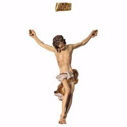 Imagen de Cuerpo de Cristo Barroco Blanco para Crucifijo cm 100x81 (39,4x31,9 inch) Estatua pintada al óleo en madera Val Gardena