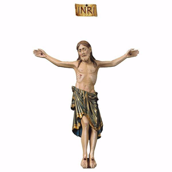 Immagine di Corpo di Gesù romanico blu 32x26 cm legno oro