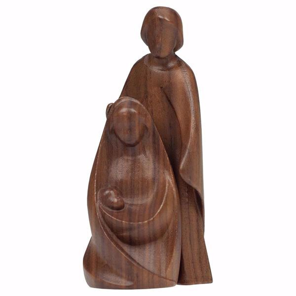 Picture of Joy Nativity Scene Set 2 Pieces cm 18 (7,1 inch) wooden block Crib modern style Holy Family natural colour Val Gardena