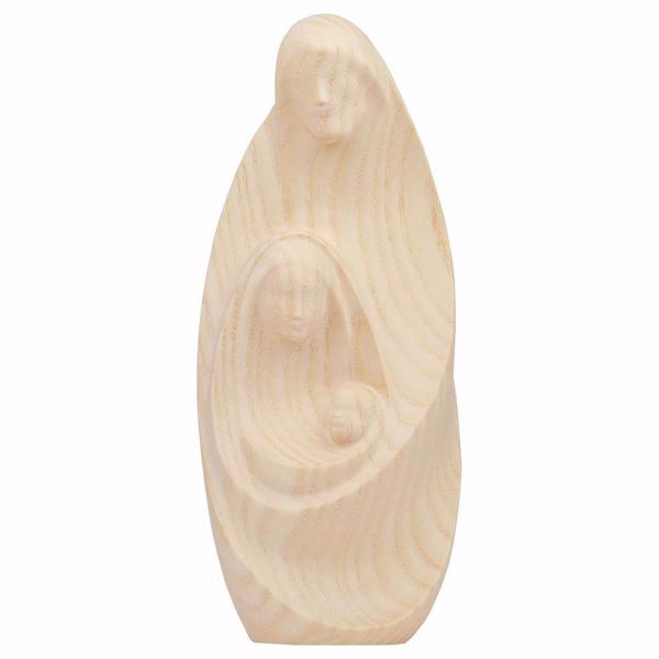 Immagine di Natività La Tenerezza cm 60 (23,6 inch) Presepe in blocco Sacra Famiglia in stile moderno colore naturale in legno Val Gardena