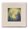 Picture of Holy Family Wall & Desk Christmas painting 10 cm (3,9 inch) Centro Ave white ceramic