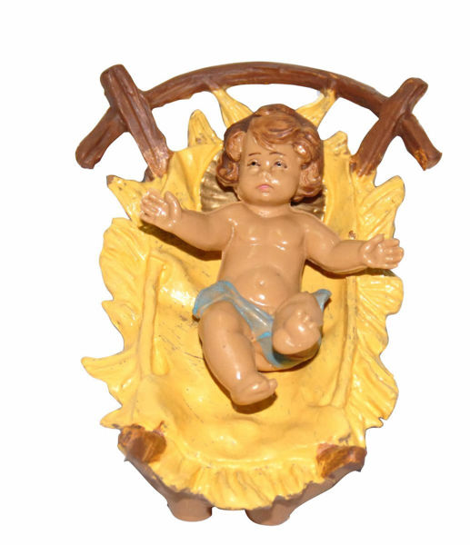 Picture of Baby Jesus in Cradle Euromarchi Lux Nativity 16 cm (6,3 inch) classic outdoor plastic