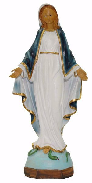 Picture of Mary Immaculate Conception cm 25 (9,8 inch) Euromarchi Statue in plastic PVC for outdoor use