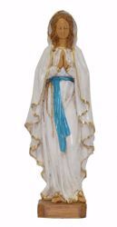 Picture of Our Lady of Lourdes cm 25 (9,8 inch) Euromarchi Statue in plastic PVC for outdoor use