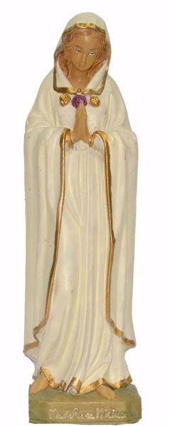 Immagine di Madonna Maria Rosa Mistica Fontanelle cm 25 (9,8 inch) Statua Euromarchi in plastica PVC per esterno