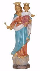 Picture of Mary Help of Christians cm 25 (9,8 inch) Euromarchi Statue in plastic PVC for outdoor use