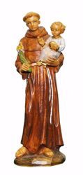 Picture of Saint Anthony of Padua cm 25 (9,8 inch) Euromarchi Statue in plastic PVC for outdoor use