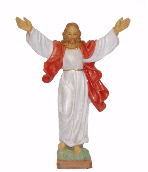 Immagine di Cristo Redentore cm 25 (9,8 inch) Statua Euromarchi in plastica PVC per esterno