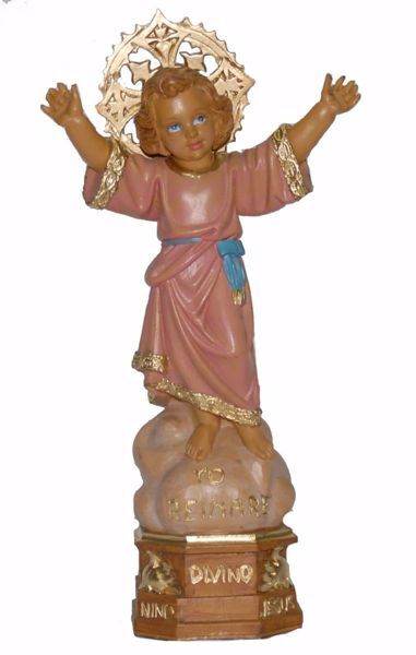 Immagine di Gesù Bambino in piedi con Aureola cm 28 (11,0 inch) Statua Euromarchi in plastica PVC per esterno