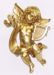 Picture of Set Flying Angels 2 Pieces cm 20 (7,9 inch) Euromarchi Gold Statue Christmas Decoration in plastic PVC