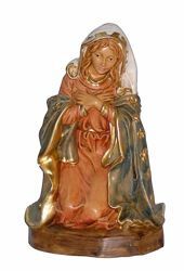 Picture of Mary / Madonna cm 16 (6,3 inch) Lux Euromarchi Nativity Scene Traditional style in wood stained plastic PVC for outdoor use