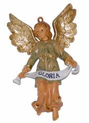 Picture of Glory Angel cm 16 (6,3 inch) Lux Euromarchi Nativity Scene Traditional style in wood stained plastic PVC for outdoor use