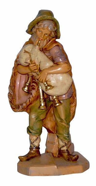 Picture of Bagpiper Shepherd Euromarchi Lux Nativity 16 cm (6,3 inch) classic outdoor plastic