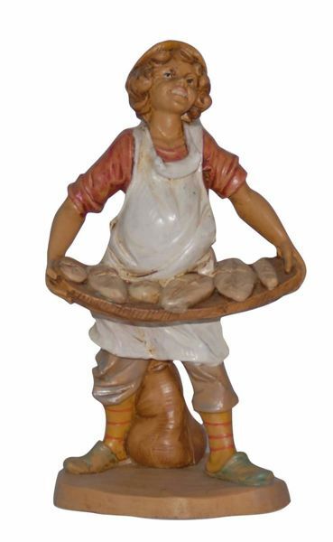Immagine di Pastore Panaio Presepe Euromarchi Lux 16 cm plastica classico da esterno
