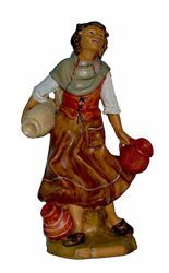 Picture of Woman with Jugs cm 20 (8 inch) Lux Euromarchi Nativity Scene Traditional style in wood stained plastic PVC for outdoor use