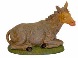 Picture of Donkey cm 30 (12 inch) Lux Euromarchi Nativity Scene Traditional style in wood stained plastic PVC for outdoor use